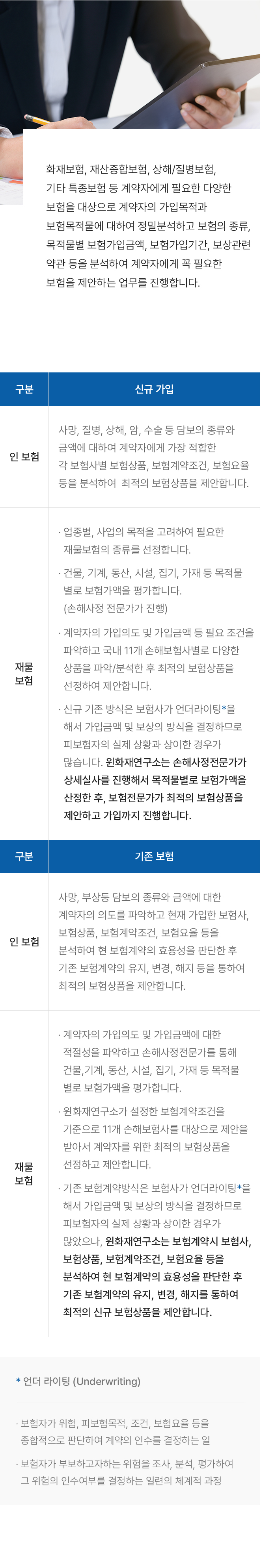 보험분석 컨설팅 이미지